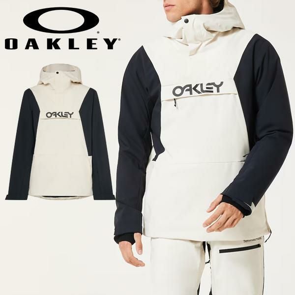 OAKLEY スノーボードウェア Mサイズ ホワイト/ブラック 40%off 送料無料 スノーボードウェア メンズ ジャケット オークリー