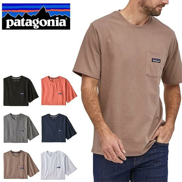 patagonia パタゴニア tシャツ ベネフィシャル ベージュ Lサイズ パタゴニア Patagonia メンズ・P-6ラベル・ポケット・レスポンシビ