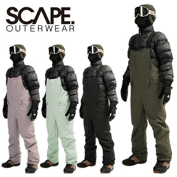 送料無料 スノーボードウェア SCAPE エスケープ BIB PANTS メンズ
