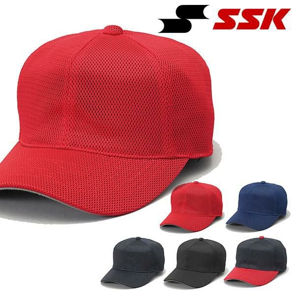 エスエスケイ SSK 角ツバ 6方型 オールメッシュ ベースボールキャップ