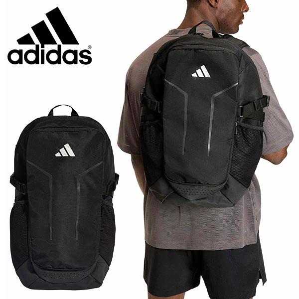 送料無料 アディダス 27L リュックサック adidas トレーニング パワーバックパック スポーツバッグ バッグ かばん 学校 通学 通勤 部活  クラブ 遠征 旅行 CM475 JZ7086-ブラック