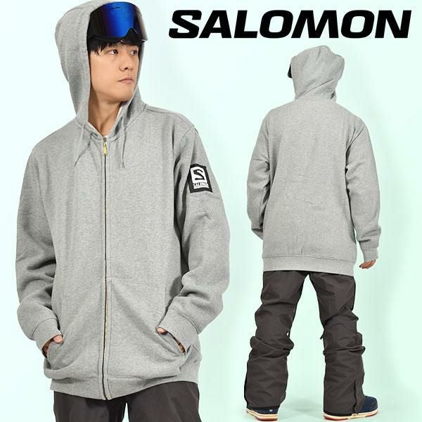 送料無料 着丈が長い 長袖 ジップ パーカー サロモン メンズ SALOMON